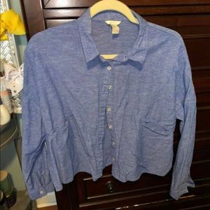 Blue button up shirt